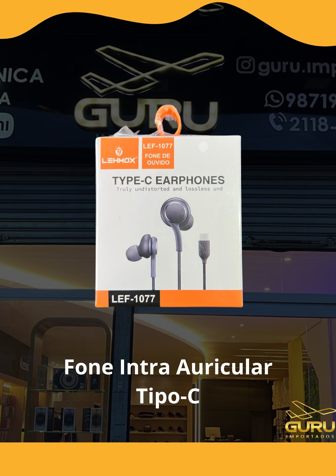 Fone Intra Auricular (usb-c)
